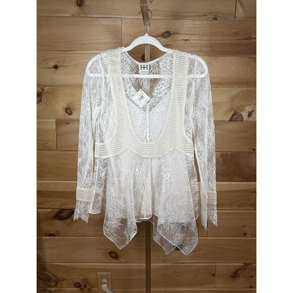Haute Hippie Tops - Haute Hippie Antique Lace Silk Blouse  NWT  Size S‎    Retail $425